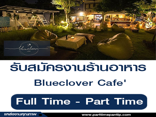 รับสมัครพนักงาน Full Time ประจำร้านอาหาร Blueclover Cafe’
