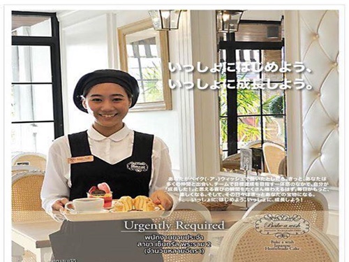 งาน Full Time ประจำร้านเค้ก Bake A Wish งาน Full Time ประจำร้านเค้ก Bake A Wish