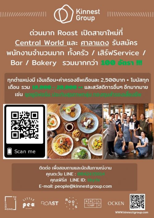 รับสมัครพนักงานประจำร้านอาหาร (100 อัตรา++) รับสมัครพนักงานประจำร้านอาหาร (100 อัตรา++)