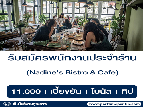 รับสมัครพนักงานร้าน Nadine’s Bistro & Cafe
