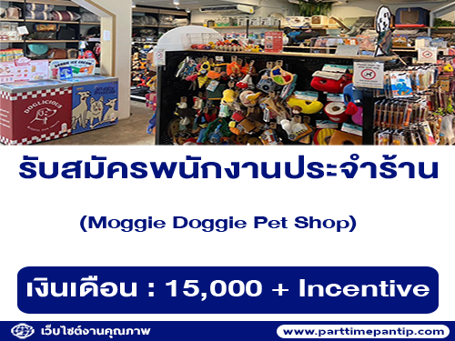 รับสมัครพนักงานร้านเพ็ตชอป Moggie Doggie