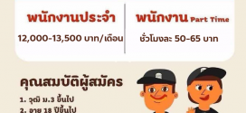 รับสมัครพนักงานร้าน Burger King (ประจำ / พาร์ทไทม์)