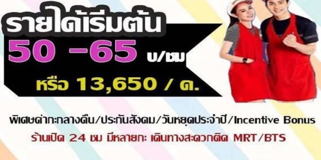 งาน Part Time – Full Time ประจำร้าน Swensens