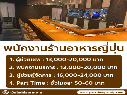 รับสมัครพนักงาน Full Time – Part Time ร้านอาหาร Arizuki รับสมัครพนักงาน Full Time – Part Time ร้านอาหาร Arizuki
