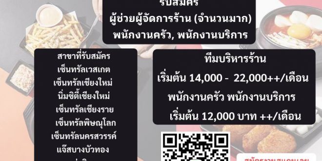รับสมัครพนักงานร้านไก่ทอดเกาหลี Bonchon