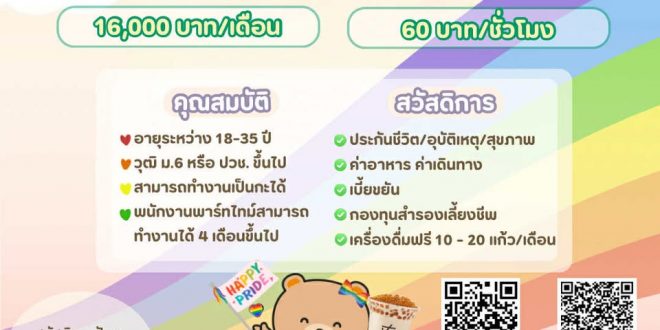 พนักงานชงชา Part Time – Full Time ประจำร้าน KOI The
