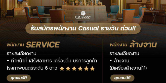 พนักงานบริการ โรงภาพยนตร์ Embassy Diplomat Screens