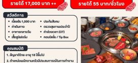 รับสมัครพนักงานร้านอาหาร KAZAMA YAKINIKU