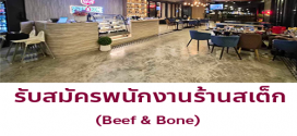 รับสมัครงานพนักงานเสิร์ฟ / ครัว ร้าน Beef & Bone