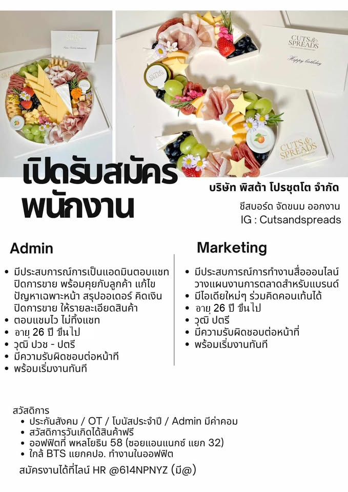 บริษัท พิสต้า โปรชุตโต จำกัด รับสมัครพนักงาน บริษัท พิสต้า โปรชุตโต จำกัด รับสมัครพนักงาน