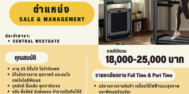 รับสมัครพนักงานประจำร้าน Kingsmith