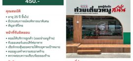 รับสมัครพนักงาน Part Time ร้านก๋วยเตี๋ยว