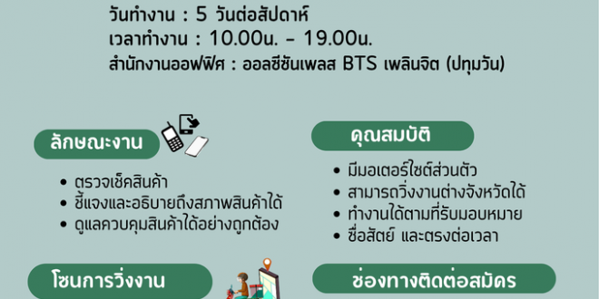 รับสมัครพนักงานไรเดอร์ (บริษัท รีโมบี เทคโนโลยีส์ จํากัด)