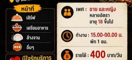 รับสมัครพนักงานร้าน try camp ปิ้งย่างเสียบไม้
