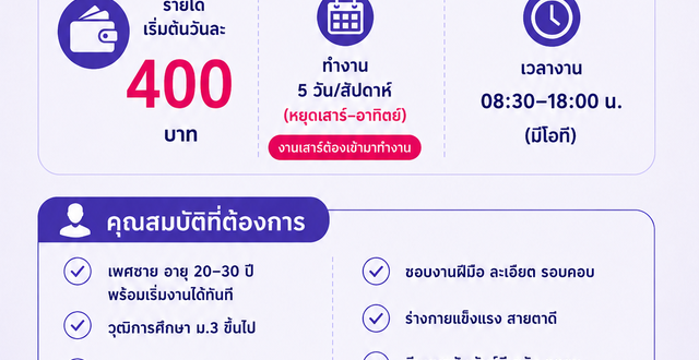 บริษัท บัตเตอร์ฟลาย ไทยเพอร์ฟูม จำกัด รับสมัครพนักงาน